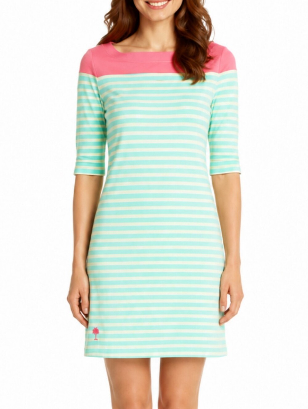 Lilly Pulitzer Kaleb Dress Size XS Mint Pink Striped Shift Preppy Coastal NWT